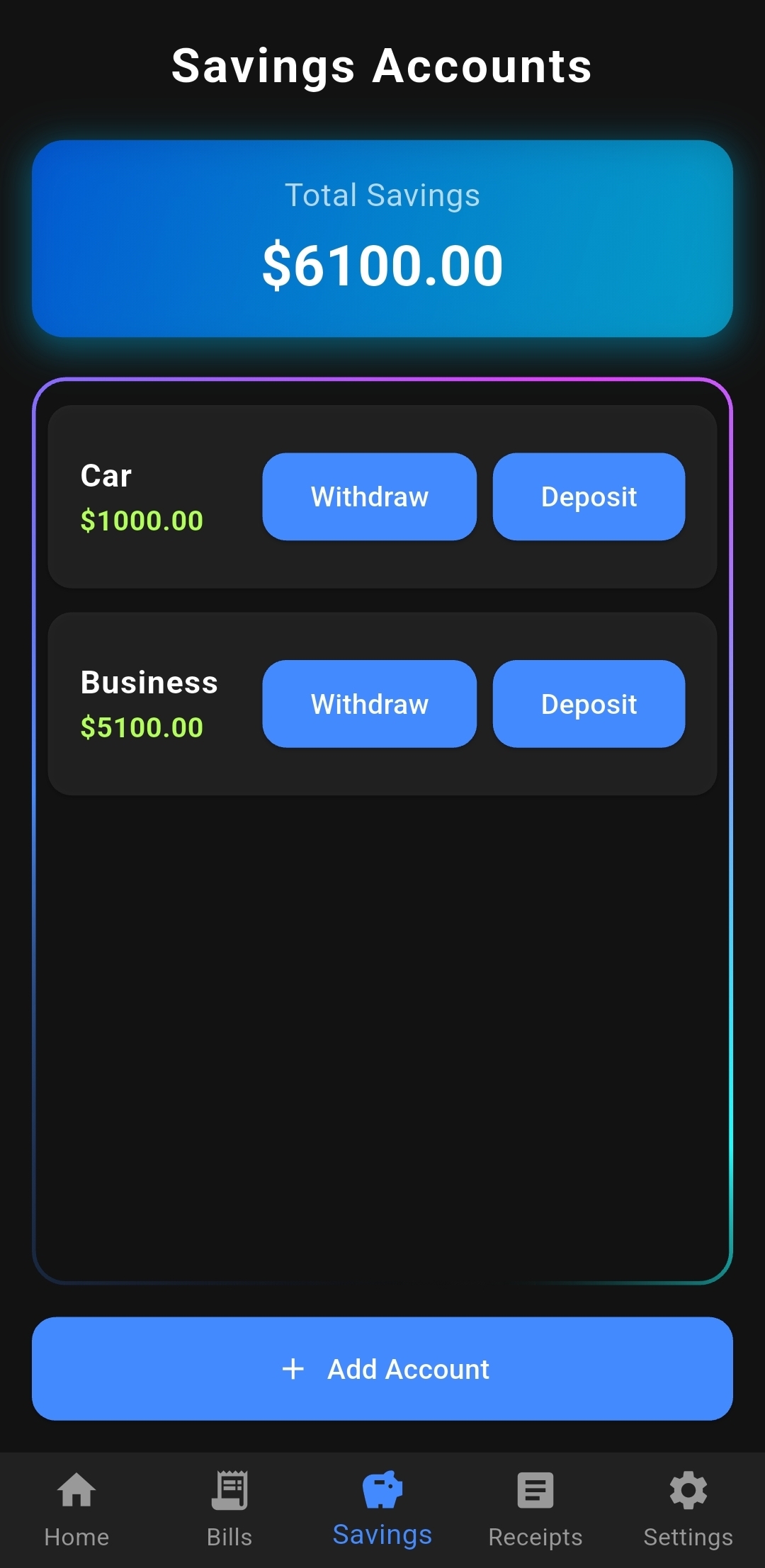 Savings Accounts